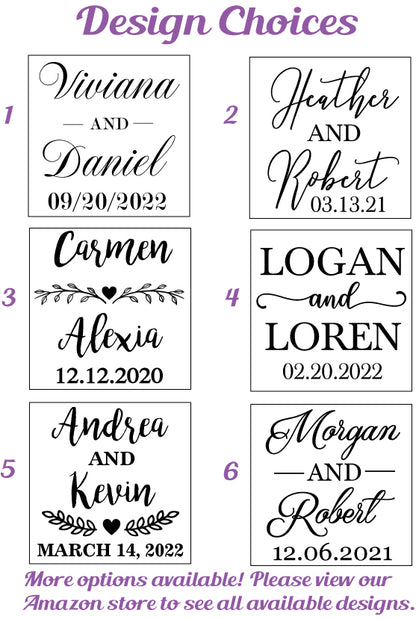 Plastic shot glasses- Names and date