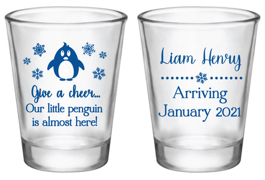 Penguin baby shower- shot glasses