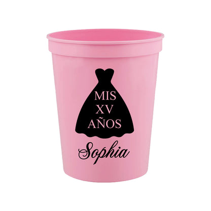Quinceañera Ball gown design cups