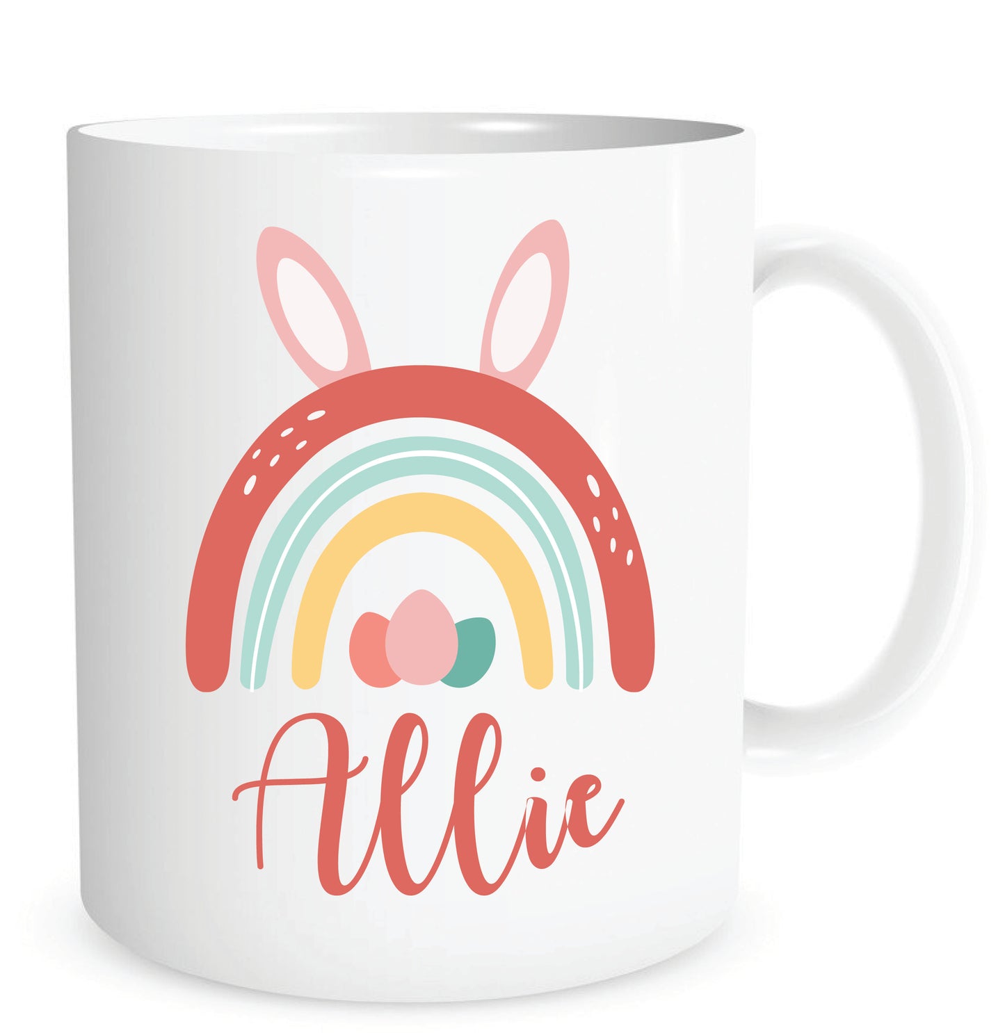 Personalized Girl's Rainbow Easter Mug