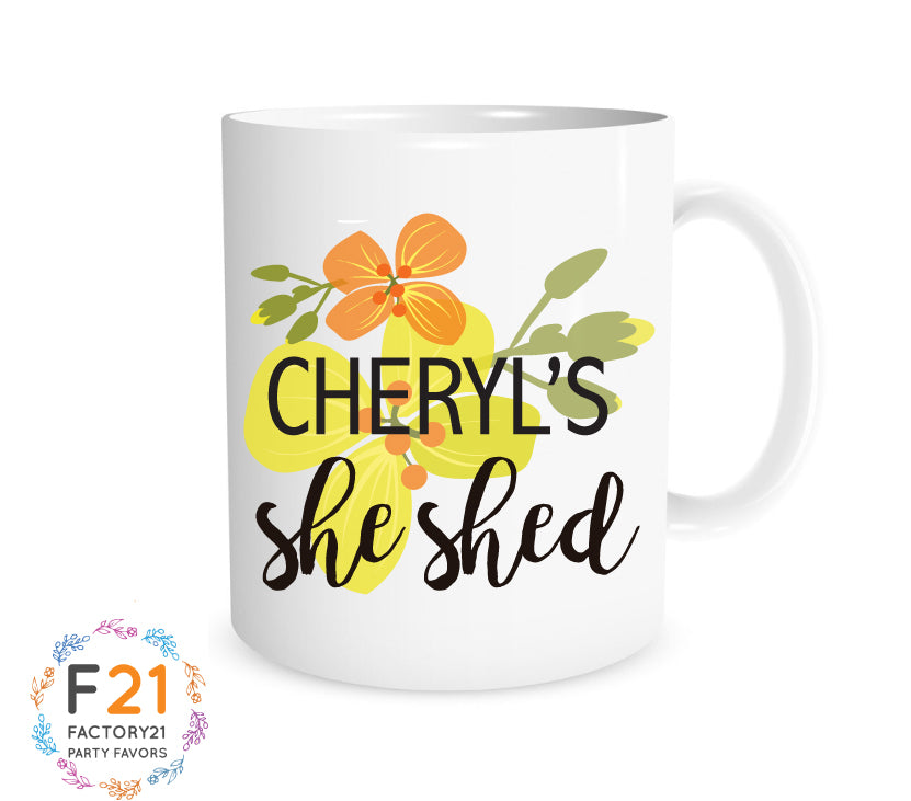 Personalized "She Shed" Mug