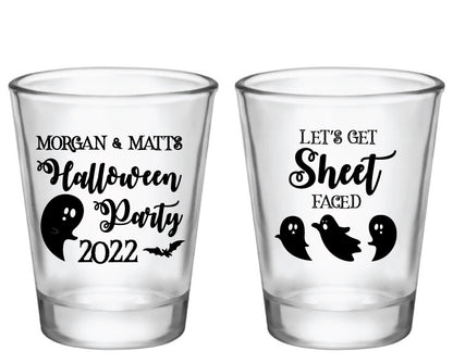 Halloween shot glasses- let's get sheet faced