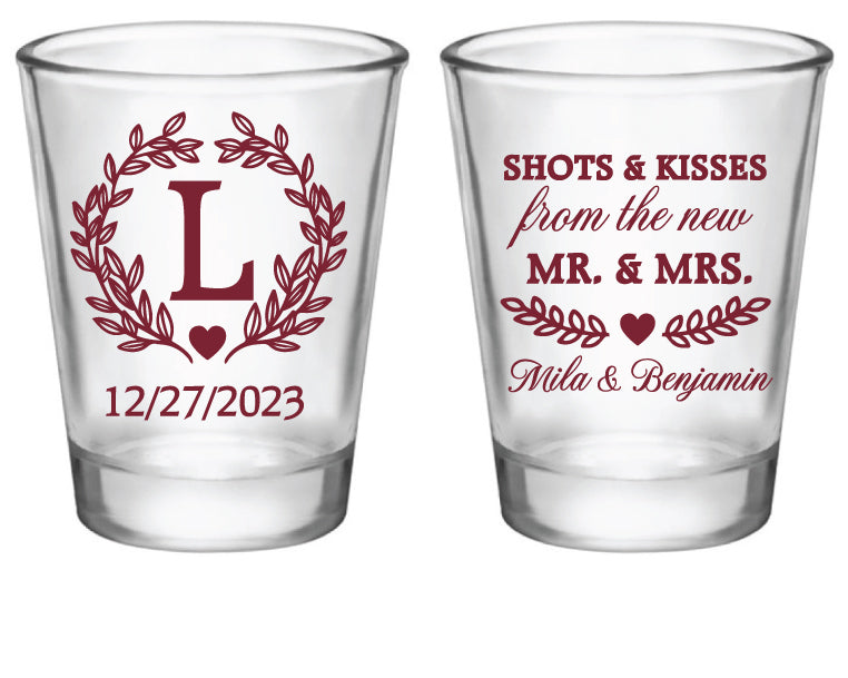 Shots and kisses from the new Mr. & Mrs.- Monogram