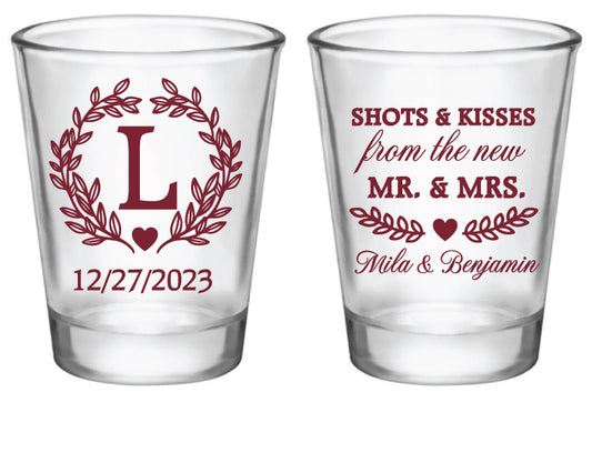 Shots and kisses from the new Mr. & Mrs.- Monogram