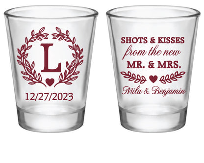 Shots and kisses from the new Mr. & Mrs.- Monogram