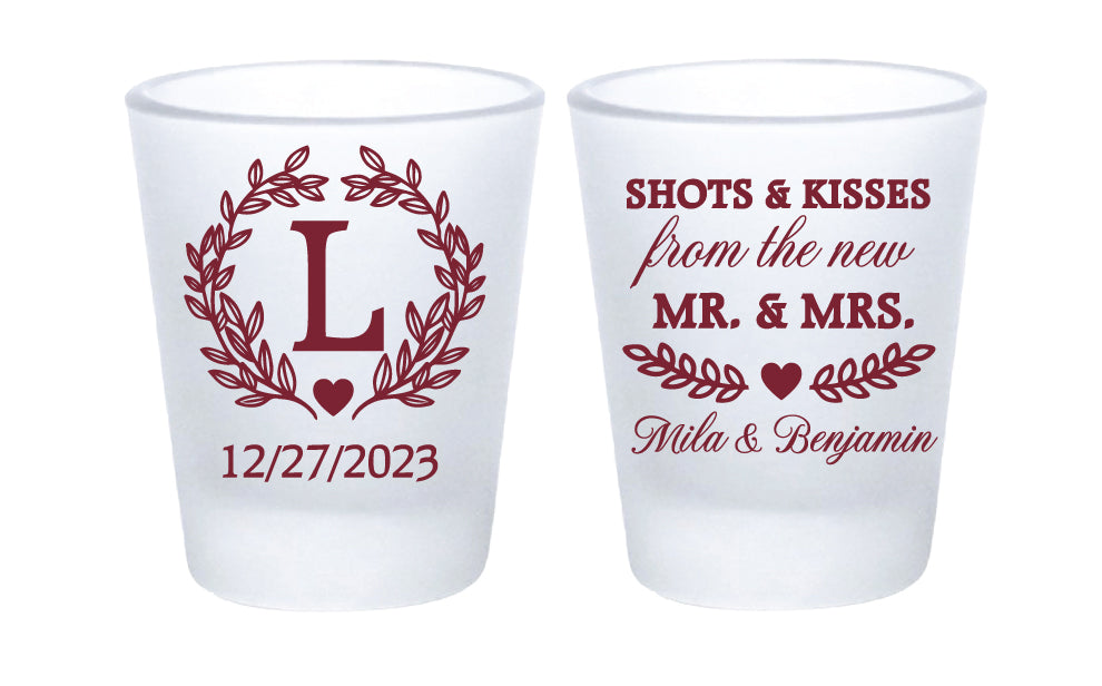Shots and kisses from the new Mr. & Mrs.- Monogram