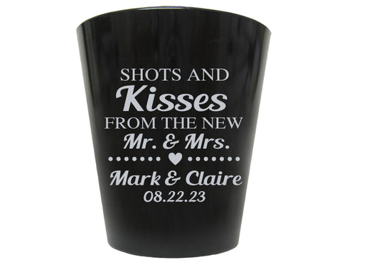 Plastic shot glasses- Shots and kisses