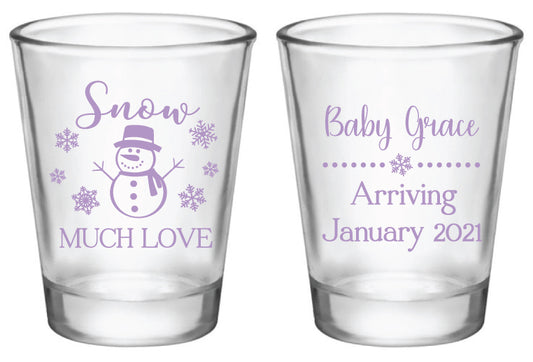 Snowman baby shower- shot glasses