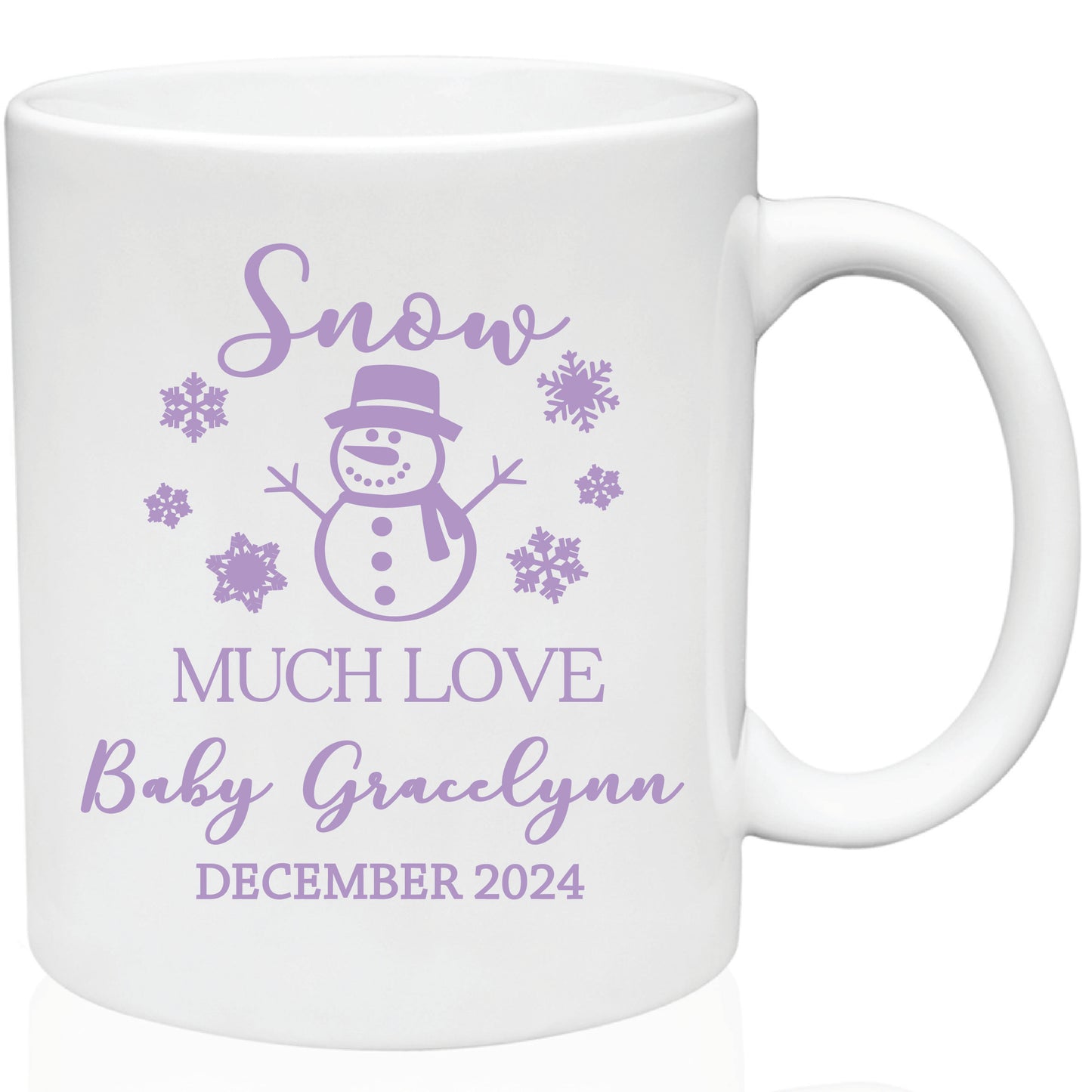 Snow much love- baby shower mugs