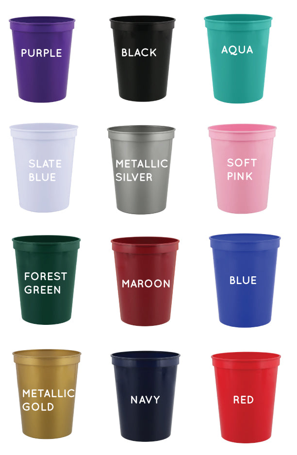 Hooked for life wedding cups