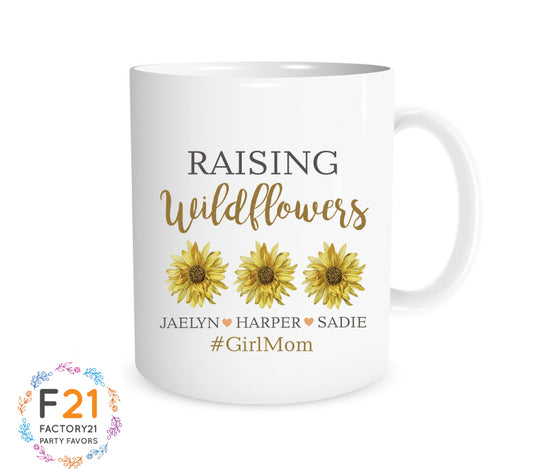 Personalized sunflower mom mug 
