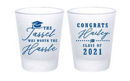 Graduation shot glasses- the tassel was worth the hassle