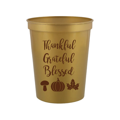 Thanksgiving cups- thankful grateful blessed