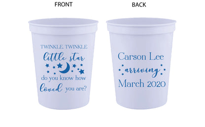 Twinkle twinkle little star baby shower cups