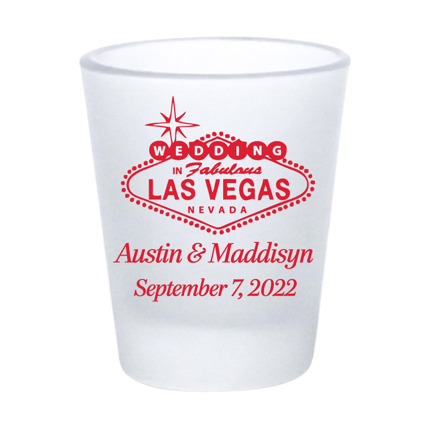 Welcome to Las Vegas wedding shot glasses
