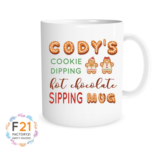 cookie dipping, hot chocolate sipping mug