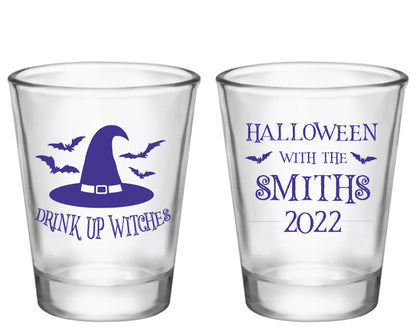 Halloween Party shot glasses- Drink up witches